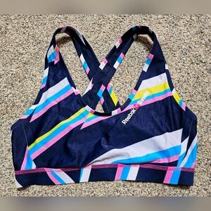 Reebok CrossFit Women's Navy Blue PlayDry Performance Motion Bra